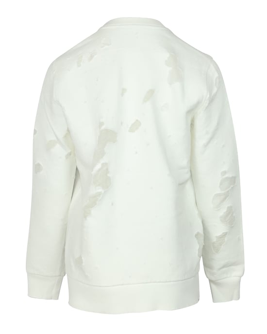 Givenchy Distressed Sweatshirt aus weißer Baumwolle - Image 2