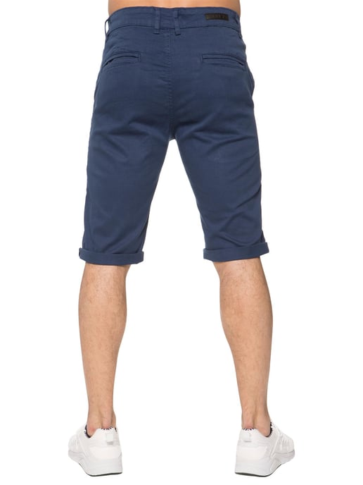 Enzo | Herren Slim Fit Stretch Chino Shorts - Blau - Image 3