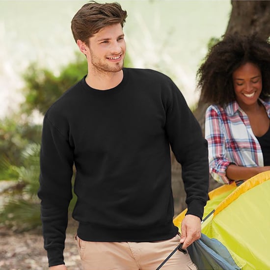 Fruit Of The Loom Unisex Premium 70/30 Set-In Sweatshirt (Schwarz) - Image 2