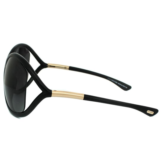 Tom Ford Butterfly Damen Sonnenbrille in glänzendem Schwarz und rauchgrau, polarisiert - Image 3