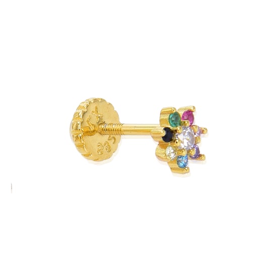Piercing Luxenter, Fanti 925 Sterling Silber und Multicolour Zirkonia in 18 Karat Gelbgold - Image 1