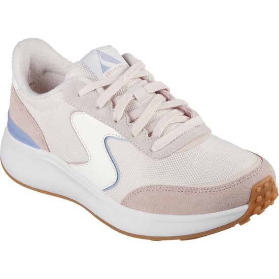 Skechers BLVD Retro Runner Damen Sneaker aus hellem rosa/lila Leder - Image 1