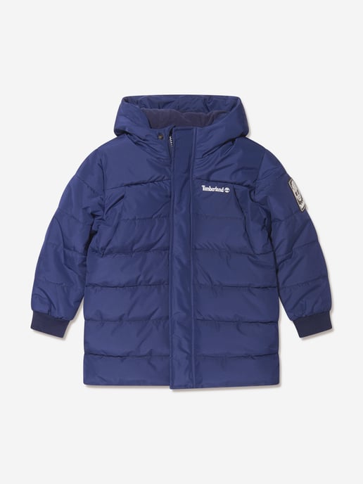 Boy's Timberland Juniors Parka Jacket in Navy