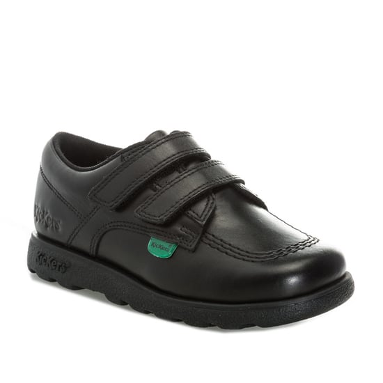 Junge Kickers Childrens Fragma Lo Strap Lederschuhe in Schwarz - Image 2