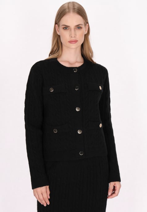 Dreimaster Cardigan Damen Schwarz - Image 3