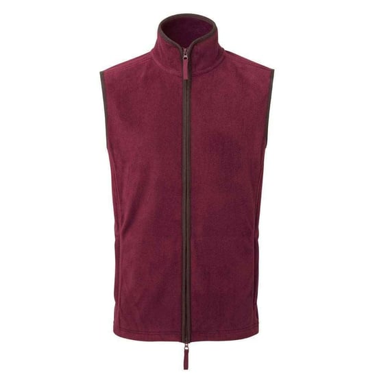 Premier Mens Artisan Fleece-Weste (Burgund/Braun) - Image 1