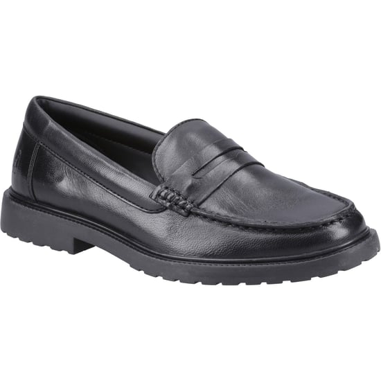 Hush Puppies Verity Slip On Leder Damen Schwarz Loafers - Image 1