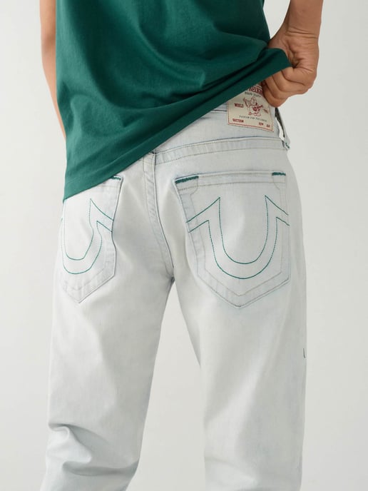 Ricky Single Needle Straight Jean 34In in Fresco Light Wash