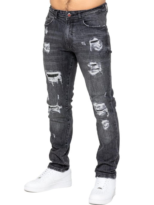 Enzo | Herren Ripped Denim Jeans - Image 2