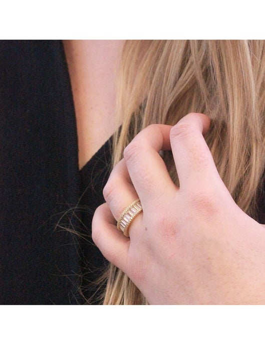 Glamour Lock Ring - Gold und Kristall - Image 6