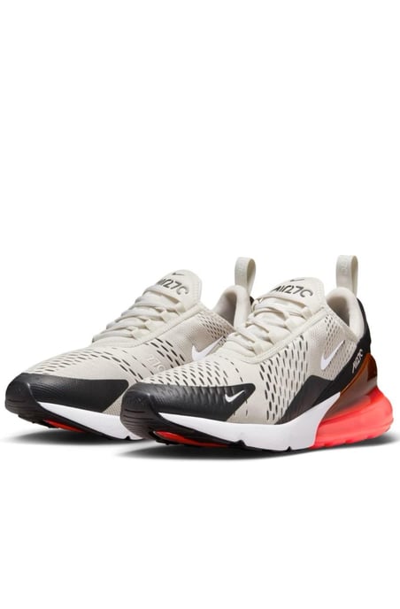 Nike Air Max 270 Turnschuhe, Schwarz/Hellknochen-Hot Punch - Image 4