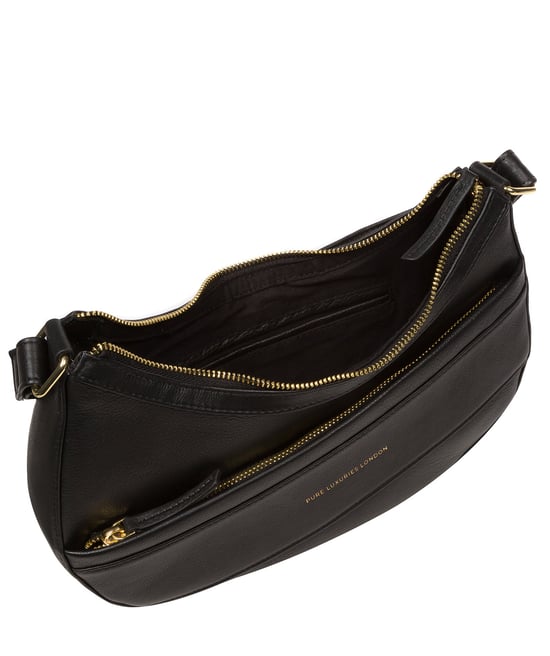 'Emma' Black Nappa Leather Grab Bag