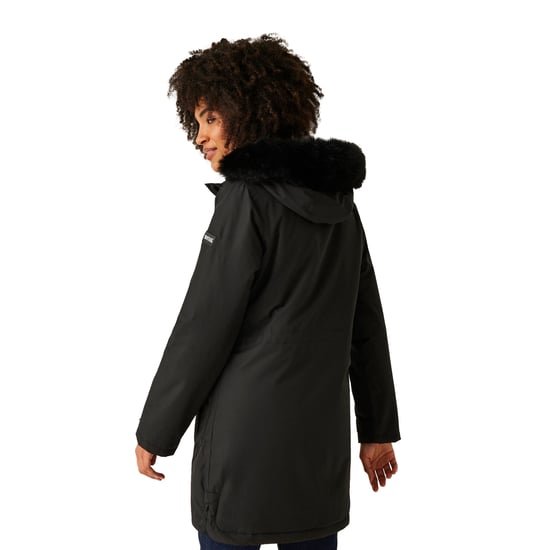 Regatta Womens/Ladies Faux Fur Trim Parka (Black)