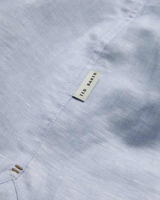 Ted Baker Palomas Herren Kurzarm Leinenhemd - Image 5