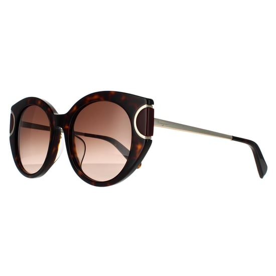 Salvatore Ferragamo Cat Eye Womens Schildpatt Braun Gradient Sonnenbrillen - Image 2