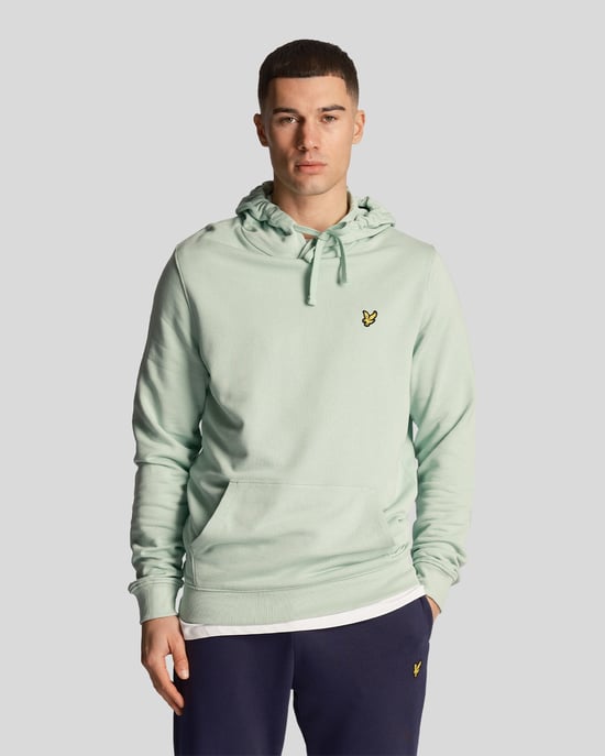 Lyle & Scott Men's Pullover Hoodie in Green