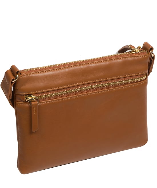 'Nessa' Oak Nappa Leather Cross Body Bag