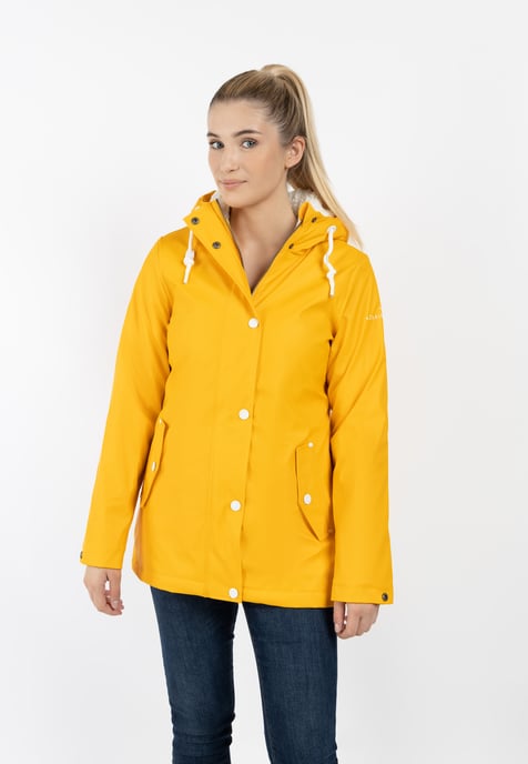 Dreimaster Regenjacke mit Teddyfutter Damen Sonnengelb - Image 2