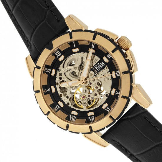 Reign Philippe Automatik Skelett-Lederarmbanduhr - Image 3