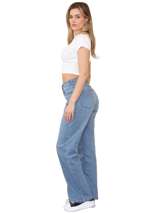 Enzo | Womens Wide Leg Jeans - Hellblau - Image 5