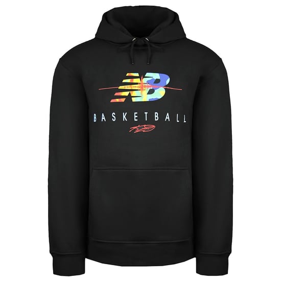 New Balance Basketball Black Pullover Long Sleeve Mens Seismic Hoodie MT03617 BK