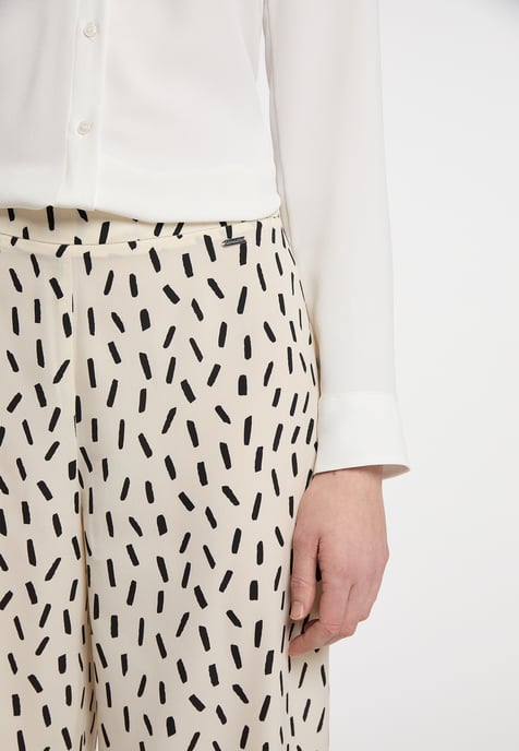 Dreimaster Stoffhose Damen wollweiß schwarz - Image 5