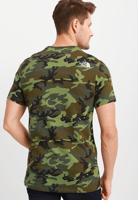 The North Face Mens T Shirt SS einfache Kuppel Tee Camo drucken - Image 2