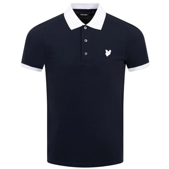 Lyle & Scott Ringer Dark Navy Poloshirt - Image 1