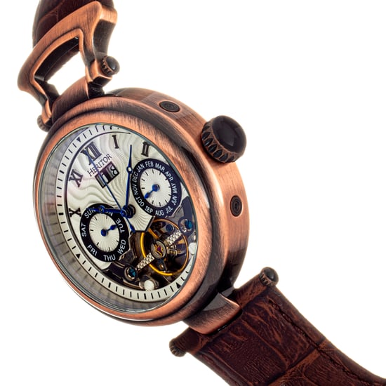 Heritor Automatik Ganzi Semi-Skelett Lederarmbanduhr - Image 3