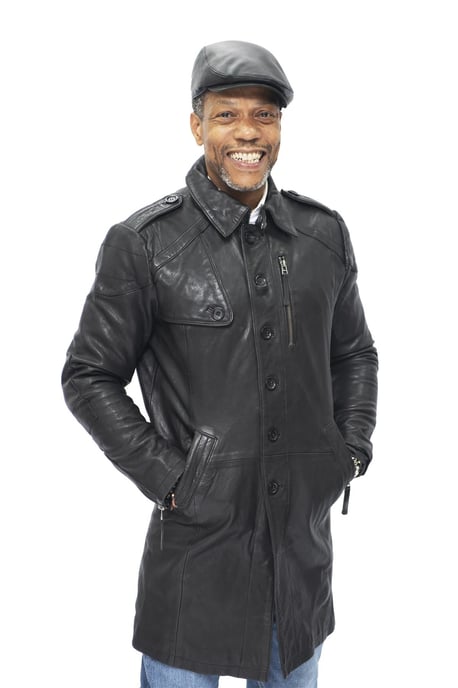Mens Leather Trench Coat-Hamburg