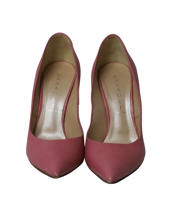Casadei Spitzer Stiletto-Absätze aus rosanem Leder - Image 2