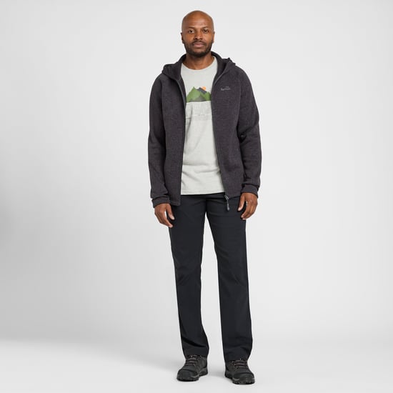 Peter Storm Men's Atlas Textured Full Zip Fleece Mid-layer Jacket with Hood for Hiking