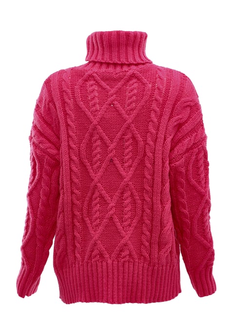 Mymo Turtleneck pullover women fuchsia