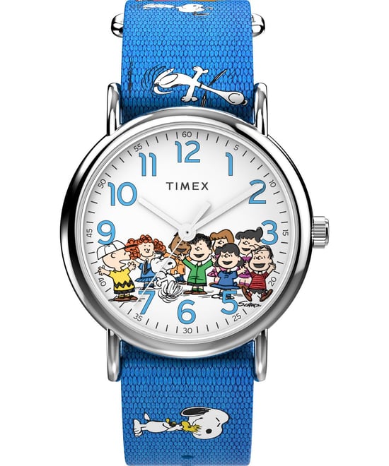 Timex Weekender X Peanuts Gang's All Here Unisex Blaue Uhr TW2W19400 - Image 1