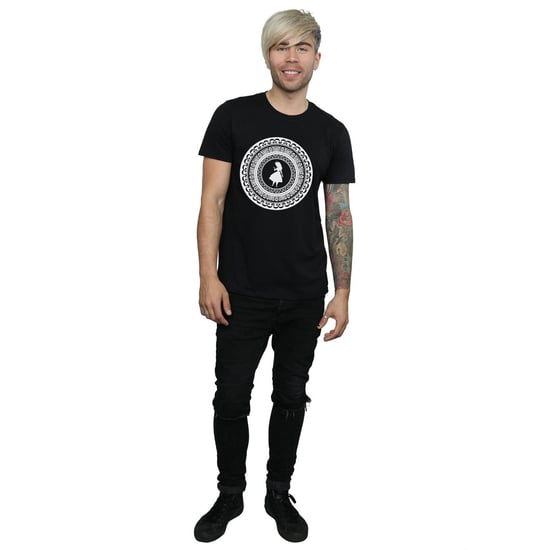 Disney Mens Alice In Wonderland Circle T-Shirt (Black)