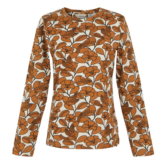 Regatta Womens/Ladies Orla Kiely Birdy Long-Sleeved Winter T-Shirt (Brown)