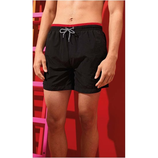 Asquith & Fox Herren-Badeshorts (Schwarz/Rot) - Image 2