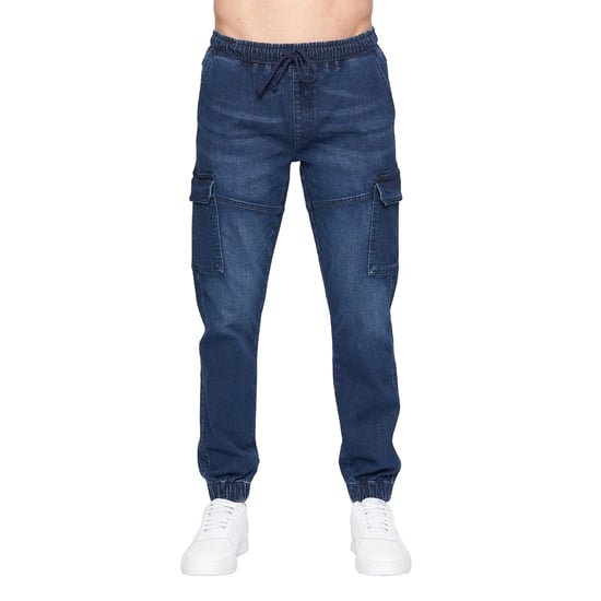 Crosshatch - "Malimore" Cargo-Jeans für Herren (Dunkle Waschung) - Image 1