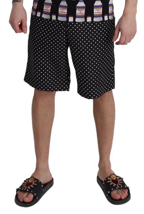 Dolce & Gabbana Hommes - Short de bain à pois noirs - maillots de plage - Image 4