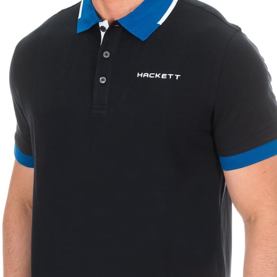Men's short-sleeved polo shirt with contrast lapel collar HMX1005D