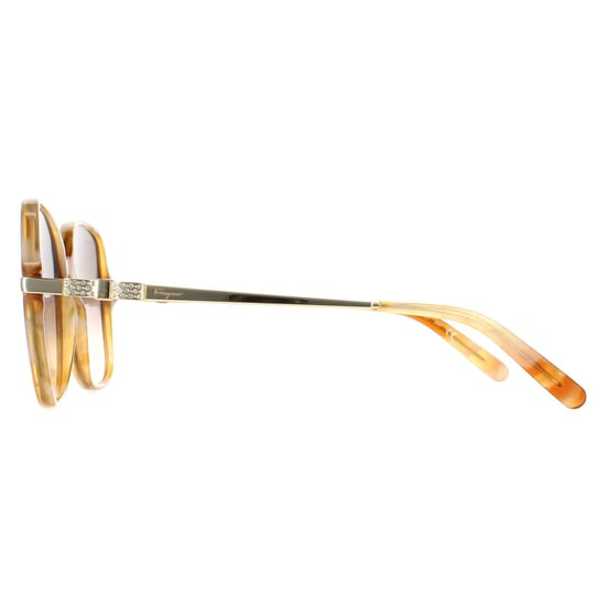 Salvatore Ferragamo Square Damen Blonde Havanna Grau Gradient SF990SR - Image 3