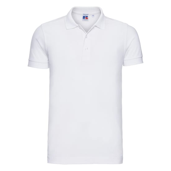 Russell Herren Stretch Polo-Shirt, Kurzarm (Weiß) - Image 1