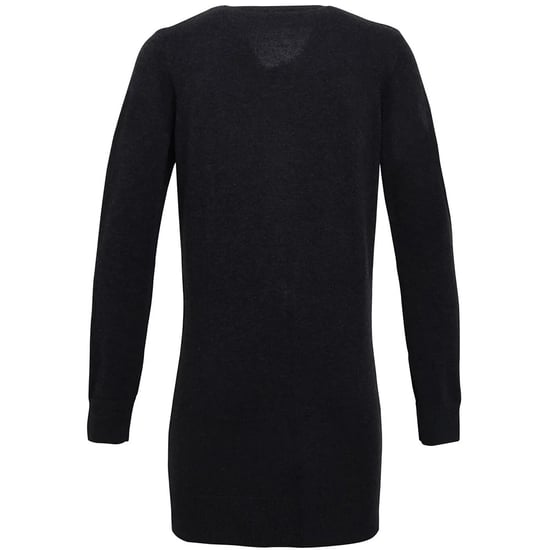 Premier Womens/Ladies Longline V Neck Cardigan (Schwarz) - Image 3