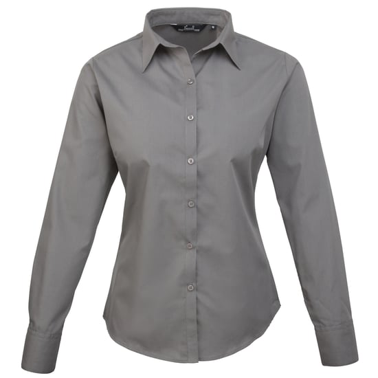 Premier - Bluse für Damen Langärmlig (Dunkelgrau) - Image 1