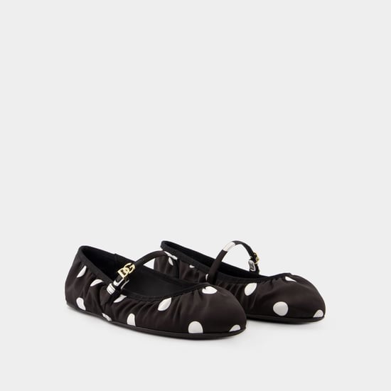 Ballerinas - Dolce&Gabbana - Baumwolle - Schwarz/Weiß - Image 1