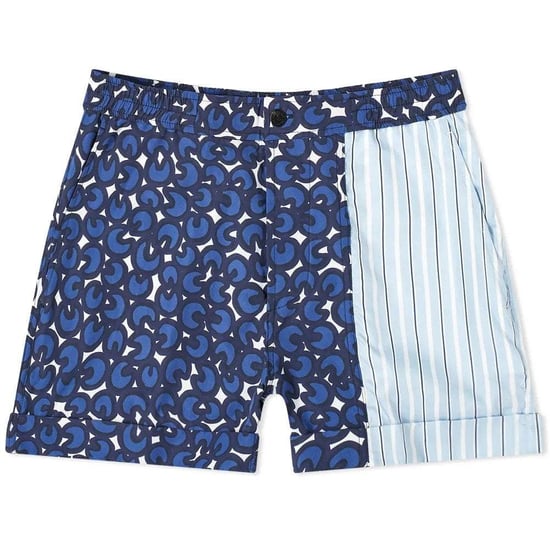 Neil Barrett Men's Mix Print Swim Shorts Blue