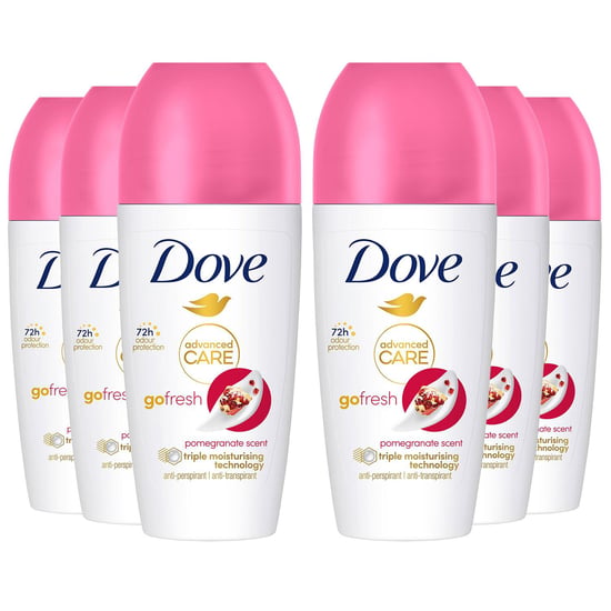 Dove Roll On Go Fresh Pomegranate 72H Lasting Women's Anti-Perspirant 50ml, 6pk