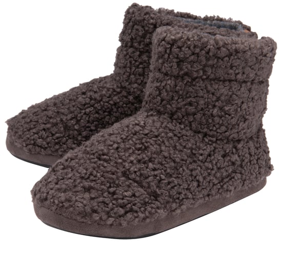 DUNLOP - Herren Pelz-Sherpa-Gedächtnis-Schaumstoff-Slipper-Stiefel (8, Holzkohle) - Image 1