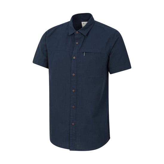 Mountain Warehouse Herren Kokosnuss Slub Kurzarm-Shirt (dunkelblau) - Image 5