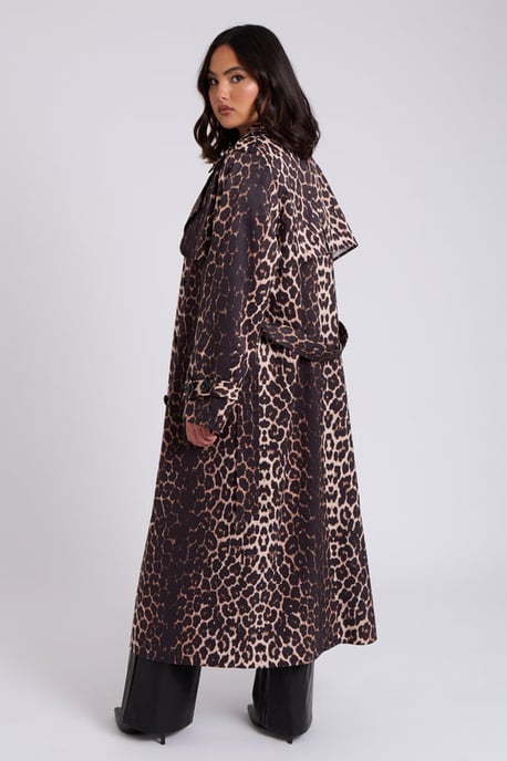 Urban Bliss Leopard Print Trench